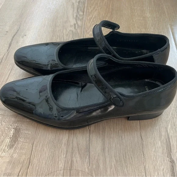 SAINT LAURENT Patent leather Mary Jane Flats Shoes size EUR 36